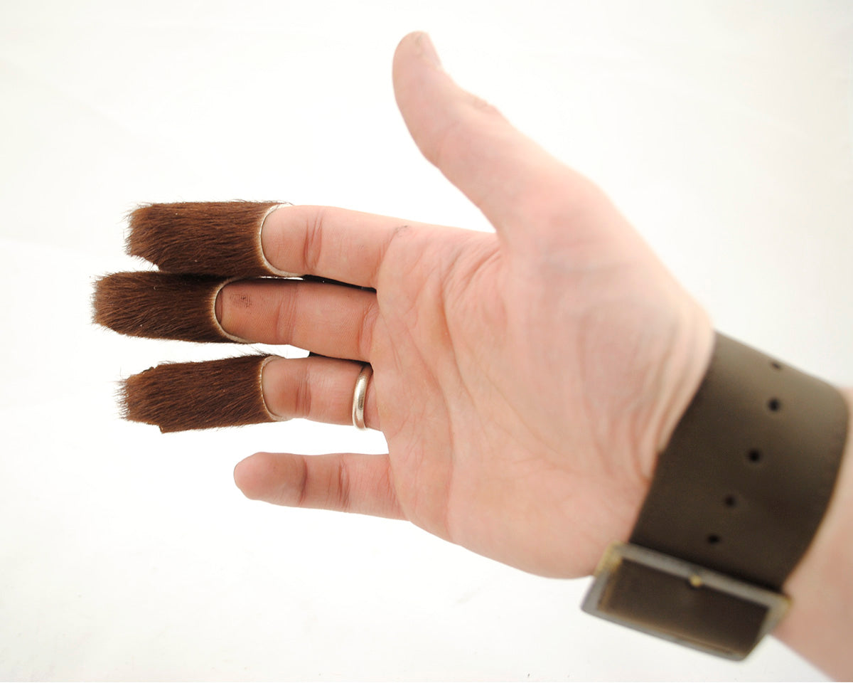 Haar-Bogenschießhandschuh mit Schnallenverschluss